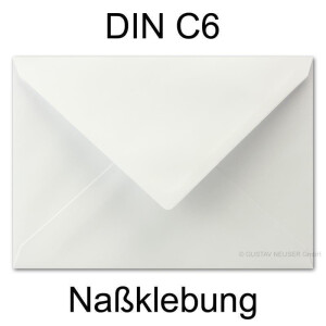 50 Stück - Briefumschläge DIN C5 Weiß - 16,1 x 22,8 cm - mit Nassklebung und spitzer Verschlussklappe, 90 g/m² - Glatte und matte Oberfläche mit angenehmer Haptik
