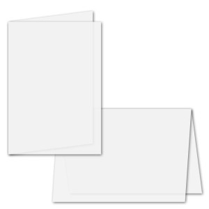 50x faltbares Einlege-Papier für A6 Faltkarten - transparent-satiniert - 143 x 200 mm (100 x 143 mm gefaltet) -  hochwertig glänzendes Papier von GUSTAV NEUSER