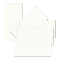 50x ungefalztes einfaches Einlege-Papier für DIN Lang Karten - transparent-weiß - 10,3 x 20,8 cm - ideal zum Bedrucken mit Tinte und Laser - hochwertig mattes Papier von GUSTAV NEUSER