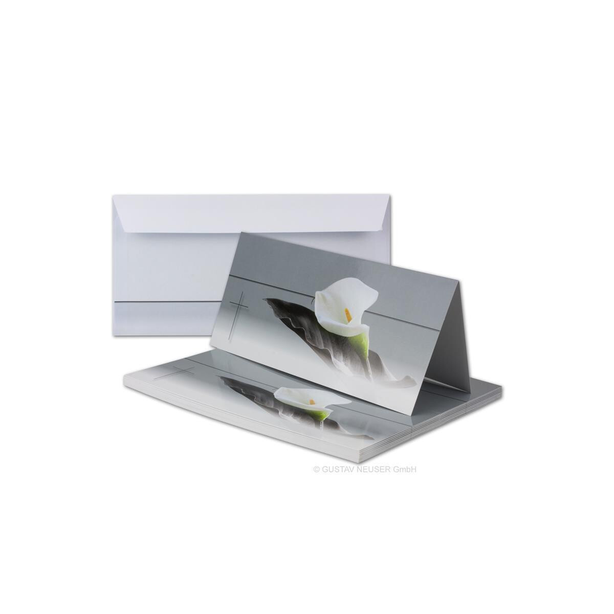 The Calendar King – Set Mit 20 Trauerkarten Inkl. Umschlägen, 148x210 Mm, Premium-Karton