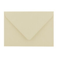 100 Briefumschläge in Vanille mit weißem Innenfutter - Kuverts in DIN B6 Format  - 12,5 x 17,6 cm - Seidenfutter - Nassklebung