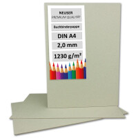 10 Stück Buchbinderpappe DIN A4 - Stärke 2,0 mm ( 