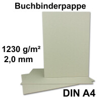 10 Stück Buchbinderpappe DIN A4 - Stärke 2,0 mm ( 