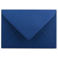 100x Brief-Umschläge Format B6 - Nachtblau - Dunkel-Blau- 12 x 17,5 cm - Nassklebung mit spitzer Klappe - 110 g/m² - Einladungs-Kuverts