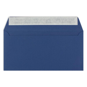 100 Brief-Umschläge DIN Lang - Dunkel-Blau / Nachtblau - 110 g/m² - 11 x 22 cm - sehr formstabil - Haftklebung - Qualitätsmarke: FarbenFroh by GUSTAV NEUSER
