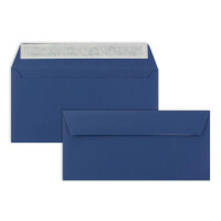 100 Brief-Umschläge DIN Lang - Dunkel-Blau / Nachtblau - 110 g/m² - 11 x 22 cm - sehr formstabil - Haftklebung - Qualitätsmarke: FarbenFroh by GUSTAV NEUSER