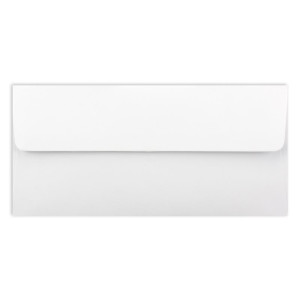 100 Brief-Umschläge DIN Lang - Hochweiß / Kristallweiß - 100 g/m² - 11 x 22 cm - sehr formstabil - Haftklebung - Qualitätsmarke: FarbenFroh by GUSTAV NEUSER