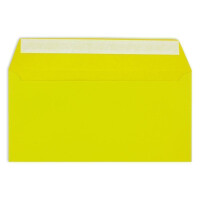 100 Brief-Umschläge DIN Lang - Limette - 110 g/m² - 11 x 22 cm - sehr formstabil - Haftklebung - Qualitätsmarke: FarbenFroh by GUSTAV NEUSER