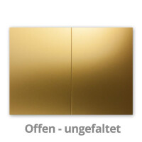 100 Faltkarten B6 - GOLD-METALLIC - PREMIUM QUALITÄT - 11,5 x 17 cm - sehr formstabil - für Drucker geeignet! - Qualitätsmarke: NEUSER FarbenFroh!!