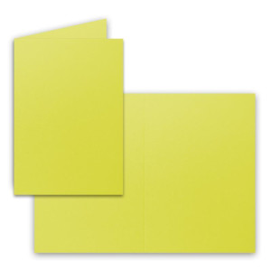 100 Sets - Faltkarten DIN A5 - Limette mit Umschlägen - PREMIUM QUALITÄT - 14,8 x 21 cm - sehr formstabil - für Drucker geeignet - Marke: NEUSER FarbenFroh