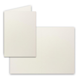 100 Sets - Faltkarten DIN A5 - Natur-Weiss mit Umschlägen - PREMIUM QUALITÄT - 14,8 x 21 cm - sehr formstabil - für Drucker geeignet - Marke: NEUSER FarbenFroh