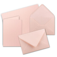 100 Sets - Faltkarten DIN A5 - Rosa mit Umschlägen - PREMIUM QUALITÄT - 14,8 x 21 cm - sehr formstabil - für Drucker geeignet - Marke: NEUSER FarbenFroh