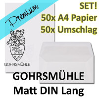 100 Sets Gohrsmühle Feinstpapier mit abgepasstem Wasser