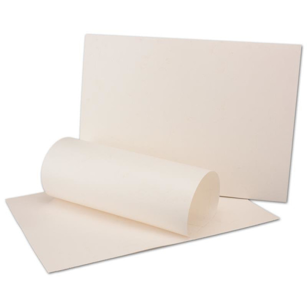 100 x DIN A4 Papier Bogen - Elefantenhaut Weiß - 21 x 29,7 cm - Retro Briefpapier - Altes Papier Vintage - MIT FASER EINSCHLÜSSEN - 125 Gramm/m²
