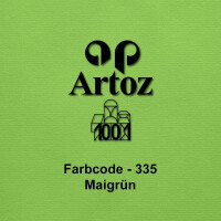 ARTOZ 100x Tischkarten - Maigrün (Grün) - 45 x 100 mm blanko Platz-Kärtchen - Faltkarten für festliche Tafel - Tischdekoration - 220 g/m² gerippt