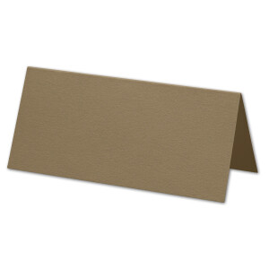 ARTOZ 100x Tischkarten - Olive (Grün) - 45 x 100 mm blanko Platz-Kärtchen - Faltkarten für festliche Tafel - Tischdekoration - 220 g/m² gerippt