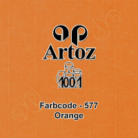 ARTOZ 100x Tischkarten - Orange (Orange) - 45 x 100 mm blanko Platz-Kärtchen - Faltkarten für festliche Tafel - Tischdekoration - 220 g/m² gerippt