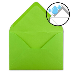 Briefumschläge in Hellgrün - 100 Stück - DIN C5 Kuverts 22,0 x 15,4 cm - Nassklebung ohne Fenster - Weihnachten, Grußkarten - Serie FarbenFroh