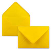 Briefumschläge in Honiggelb - 100 Stück - DIN C5 Kuverts 22,0 x 15,4 cm - Nassklebung ohne Fenster - Weihnachten, Grußkarten - Serie FarbenFroh