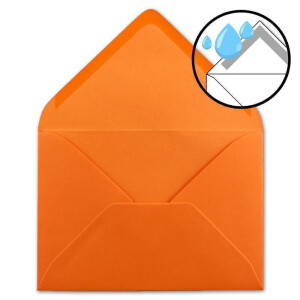 Briefumschläge in Orange - 100 Stück - DIN C5 Kuverts 22,0 x 15,4 cm - Nassklebung ohne Fenster - Weihnachten, Grußkarten - Serie FarbenFroh