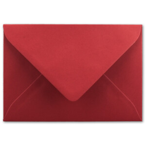 Briefumschläge in Rosenrot - 100 Stück - DIN C5 Kuverts 22,0 x 15,4 cm - Nassklebung ohne Fenster - Weihnachten, Grußkarten - Serie FarbenFroh