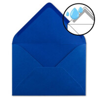 Briefumschläge in Royalblau - 100 Stück - DIN C5 Kuverts 22,0 x 15,4 cm - Nassklebung ohne Fenster - Weihnachten, Grußkarten - Serie FarbenFroh