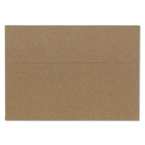 100x Briefumschläge DIN C6 Kraftpapier - Braun außen - Grau innen - Vintage Recycling Kuverts mit Haftklebung - 114 x 162 mm