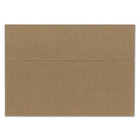 100x Briefumschläge DIN C6 Kraftpapier - Braun außen - Grau innen - Vintage Recycling Kuverts mit Haftklebung - 114 x 162 mm