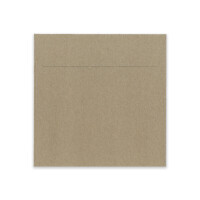 100x Brief-Umschläge, Recycling - Naturfarbe braun - Quadratisch 160 x 160 mm - 140 gr - nachhaltige Kuverts