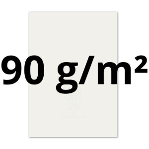 100 Stück - ZANDERS GOHRSMÜHLE Papier, Weiß Matt DIN A4 - für hochwertige Dokumente - Grammatur: 90 g/qm