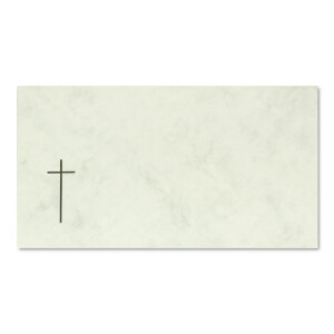 100 Stück Trauerumschläge in grau marmoriert mit Trauerkreuz - Mit schwarzem Seidenfutter - Größe: 12 x 20 cm, ca. B6