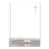 100 x Set Trauerpapier DIN A4 + Trauerumschläge DIN Lang - Motiv Kerzen auf altem Holz - 22 x 11 cm - bedruckbar - Kondolenz Set für Danksagung Trauer