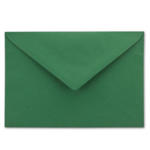 100x Brief-Umschläge C5 - Dunkel-Grün - gefüttert mit weißem Seidenpapier - 110 g/m² - 22,9 x 15,5 cm - Nassklebung