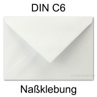 100 Stück - Briefumschläge DIN C5 Weiß - 16,1 x 22,8 cm - mit Nassklebung und spitzer Verschlussklappe, 90 g/m² - Glatte und matte Oberfläche mit angenehmer Haptik