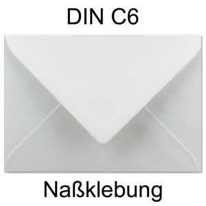 100x Briefumschläge DIN C6 - 11,2 x 16 cm - mit Nassklebung - Farbe: Weiss - Grammatur: 90 Gramm pro m² - Marke: NEUSER PAPIER