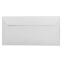100x Briefumschläge DIN Lang - 11 x 22 cm - Haftklebung - Farbe: Weiß - 100 Gramm pro m² - ohne Fenster