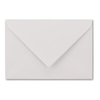 Kuverts Weiß - 100 Stück - Brief-Umschläge DIN C6 - 114 x 162 mm - 11,4 x 16,2 cm - Naßklebung - matte Oberfläche & Silber-Metallic Fütterung - ohne Fenster - für Einladungen