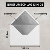 Kuverts Weiß - 100 Stück - Briefumschläge DI