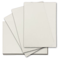 Büttenpapier DIN A4 - 100 Blatt Brief-Papier - ohne Wasserzeichen - Vintage-Papier handgemacht, 210 x 297 mm, Naturweiß