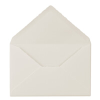 100x Vintage Brief-Umschläge mit Zackenschnitt - Natur-Weiß - Edel-Bütten - DIN B6 - 11,6 x 18 cm - imitiert Bütten für Grußkarten - Nassklebung - by GUSTAV NEUSER