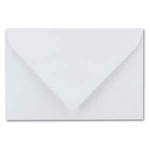 100x Briefumschläge 12 x 18 cm - ca DIN B6 mit Nassklebung, weiß, stabile 100 Gramm pro m², Umschläge für Grußkarten und Einladungen