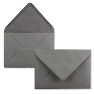 Briefumschläge in Graphit-Grau / Dunkelgrau - 100 Stück - DIN C5 Kuverts 22,0 x 15,4 cm - Nassklebung ohne Fenster - Weihnachten, Grußkarten - Serie FarbenFroh