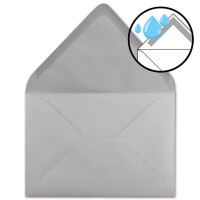 Briefumschläge in Hellgrau - 100 Stück - DIN C5 Kuverts 22,0 x 15,4 cm - Nassklebung ohne Fenster - Weihnachten, Grußkarten - Serie FarbenFroh