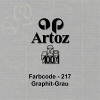 ARTOZ 100x Tischkarten - Graphit (Grau) - 45 x 100 mm blanko Platz-Kärtchen - Faltkarten für festliche Tafel - Tischdekoration - 220 g/m² gerippt