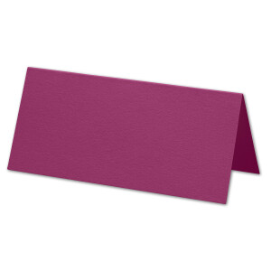 ARTOZ 100x Tischkarten - Purpur-Rot (Rot) - 45 x 100 mm blanko Platz-Kärtchen - Faltkarten für festliche Tafel - Tischdekoration - 220 g/m² gerippt