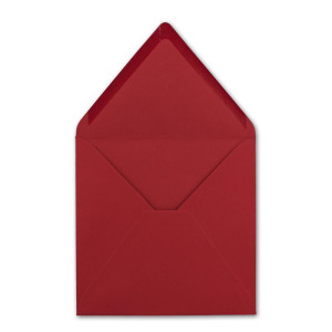 100x Quadratische Briefumschläge in Rosenrot (Rot) - 15,5 x 15,5 cm - ohne Fenster, mit Nassklebung - 110 g/m² - Für Einladungskarten zu Hochzeit, Geburtstag und mehr - Serie FarbenFroh