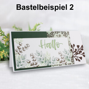 100x Tischkarten in Dunkelgrün (Grün) - 4,5 x 10 cm - blanko - Doppel-Karten - als Platzkarten und Namenskarten für Hochzeit und Feste