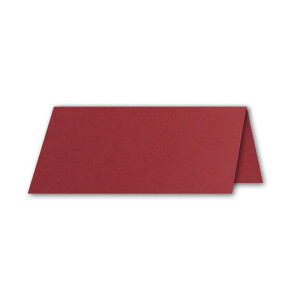 100x Tischkarten in Dunkel-Rot (Rot) - 4,5 x 10 cm - blanko - Doppel-Karten - als Platzkarten und Namenskarten für Hochzeit und Feste