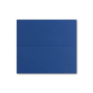 100x Tischkarten in Nachtblau (Blau) - 4,5 x 10 cm - blanko - Doppel-Karten - als Platzkarten und Namenskarten für Hochzeit und Feste