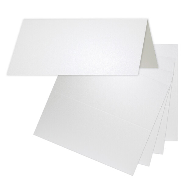 100x Tischkarten in Quarzfarben - 4,5 x 10 cm - blanko - Doppel-Karten - als Platzkarten und Namenskarten für Hochzeit und Feste
